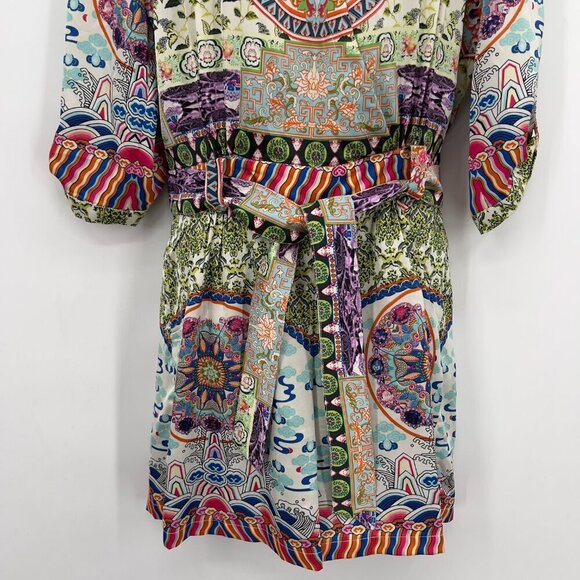 KAS Designs Boho Print Belted Romper – Size M - Picture 3 of 12